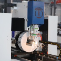 Máquina de Corte Láser Industrial para Tubos con Biseladora, Cortadora de Tubos Láser de Fibra CNC de 3000W para Uso en Tuberías de Acero, Aluminio y Cobre
