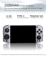 Console de jeu connectée TV 2026 avec écran IPS 5.1 pouces, lecteur de jeux portable, compatible manettes, consoles de jeux vidéo 2500 mAh, Consola