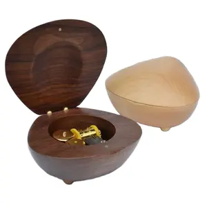 I love you Shell shape wood music box girlfriend gifts Christmas beautiful present