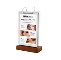 Support de menu portable moderne en acrylique épais A5, présentoir publicitaire de comptoir en verre poli pour magasin