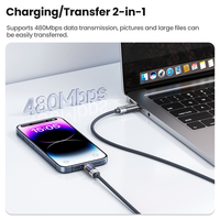 Cable de Carga Rápida Toocki Premium C-C de 100 W, Cable de Sincronización de Datos con Entrega de Energía, Múltiples Opciones de Color para Preferencia Personal