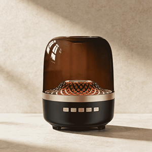 Haut-parleur Bluetooth transparent en verre cristal tendance avec son 360° °   Boîte de musique portable avec lumières RGB colorées pour une utilisation à la maison et en extérieur. - Product Image 1