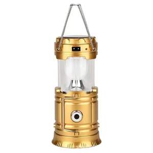 Carga solar Plástico al aire libre Portátil Telescópico USB Recargable Solar Plegable Led Linterna de camping Luz - Product Image 5