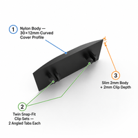 Cubierta de nailon con clip a presión para accesorios de marcos de ventanas de aluminio, suministro directo de fábrica, venta al por mayor disponible