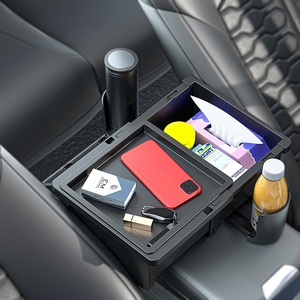 2024 Free Installation Universal Adjustable Plastic Car Armrest <b>Storage</b> Box Organizer for Back <b>Seat</b> Center Console - Product Image 2