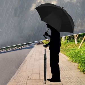 Parapluie canne semi-automatique UV 23 pouces à 8 baleines avec logo, vente en gros - Product Image 2
