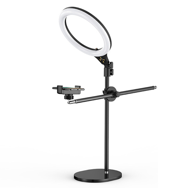 L13+K12 Tripod Stand Universal Ring Light With Flexible Mobile Phone Holder Lazy Bracket Desk Lamp Led Light for Live Stream