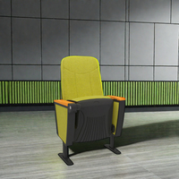 Chaise pliante durable en tissu pour théâtre, cinéma, auditorium avec table d'écriture