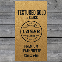 Feuilles de similicuir gravables au laser Or vers Noir 12x24 pouces pour cadeaux d'affaires, écussons de récompense et artisanat de haute qualité pour les fêtes