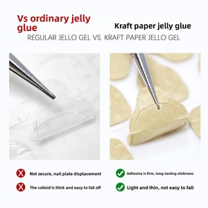 Colle en papier kraft imperméable, longue durée, haute adhérence, <span class=keywords><strong>adhésif</strong></span> <span class=keywords><strong>double</strong></span> <span class=keywords><strong>face</strong></span>, pour nail art, <span class=keywords><strong>faux</strong></span> <span class=keywords><strong>ongles</strong></span> portables, ultra-fins - Product Image 3