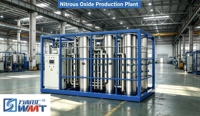 Planta de Producción de Óxido Nitroso N2O de Grado Médico con Componentes Principales: PLC/Motor/Bomba/Recipientes a Presión