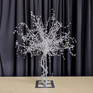 Nouvelle décoration de mariage : Arbre en cristal pour aménagement de mariage en hôtel, chemin de fleurs pour table principale, centres de table, arbre en cristal LED - Product Image 5