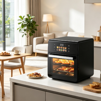 Four à friture sans huile numérique avec fenêtre transparente à 360° pour la vente en gros °   Protection contre la surchauffe par circulation d'air chaud