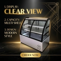Vitrine réfrigérée pour gâteaux en verre incurvé OEM, vitrine réfrigérée pour pâtisserie commerciale avec plusieurs tailles