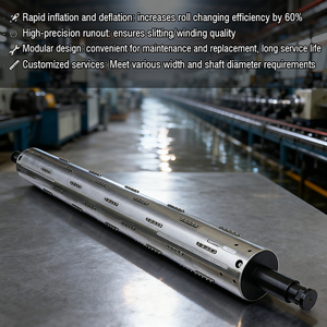 Nhà máy cung cấp 3-inch nhôm cấu trúc linh hoạt loại lá trục không khí với bột từ tính phanh căng thẳng mở rộng trục lăn - Product Image 5