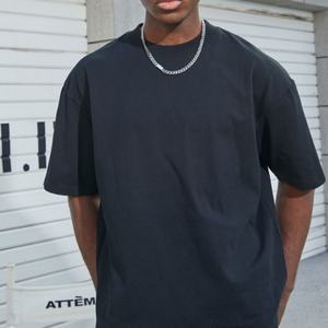 Camiseta Personalizada con Hombros Caídos, Camiseta Extra Grande de Lujo de Alta Calidad, 100% Algodón, Negra, Blanca, Suave para Hombre - Product Image 1