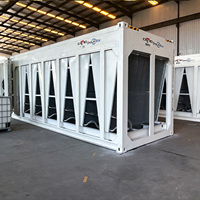 Sistem Pendingin Cairan Kontainer Datacenter DrolinBox 40HC 192 Unit S19 Infrastruktur Turnkey Hidro