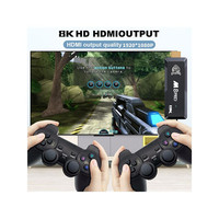 Console de jeu portable M8 4K 64 Go avec manettes sans fil 2,4 GHz/BT, plus de 30 000 jeux, prise EU/US, extension TF jusqu'à 64 Go, cadeau pour enfants