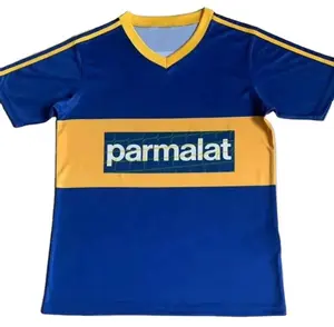 Camisetas de Fútbol Retro Maradona Caniggia RIQUELME PALERMO ROMAN Boca Juniors Camisetas de Fútbol maillots kit uniforme Camiseta de Pie
