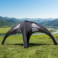 Tente publicitaire gonflable en forme d'araignée à quatre pattes avec dôme imprimé, vente en gros d'usine, fabriquée en Chine, modèle 4823
