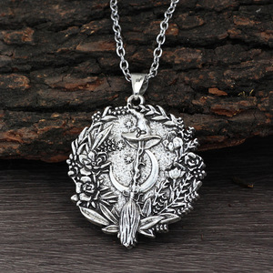 Collar con Colgante de Bruja Gótica de Halloween con Calavera, Luna y Estrella, Sombrero Mágico Misterioso, Escoba de Bruja, Joyería de Moda Gótica para Fiestas Rock, Regalo - Product Image 6