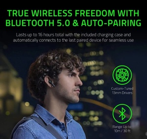 Écouteurs TWS originaux pour <span class=keywords><strong>Razer</strong></span> <span class=keywords><strong>Hammerhead</strong></span> <span class=keywords><strong>True</strong></span> <span class=keywords><strong>Wireless</strong></span> intra-auriculaires écouteurs sans fil à faible latence écouteurs de jeu stéréo sans fil véritable - Product Image 5