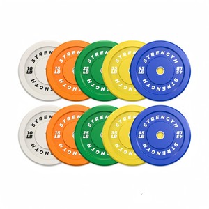 CZFIT Factory Direct Sales Factory <b>Free</b> <b>Weight</b> 5-25 KG 10-55 LB Color Black Custom Logo Rubber Barbell Bumper <b>Weight</b> Plate - Product Image 1