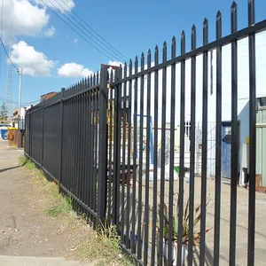 Çelik çit toptan modern metal kazık çit panelleri ev güvenlik için SF2418 dekoratif eskrim