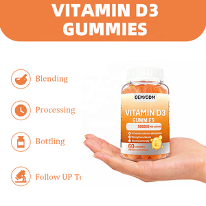 Vitamina D3 5000UI per Adulti in Gommose, Confezione da 60 Pezzi, Vendita all'Ingrosso |   Integratore per la densità ossea migliorata e il supporto immunitario - Product Image 2
