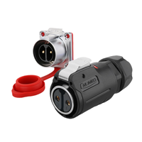 Connecteur étanche Cnlinko LP24 IP68, 2-24 pôles, prise femelle, prise mâle, montage inversé sur bride pour systèmes marins, en stock