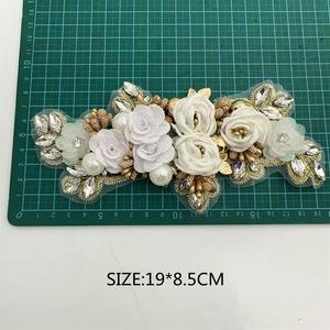 แผ่นผ้าปะลูกไม้สำหรับเย็บปักลายดอกไม้3D - Product Image 3