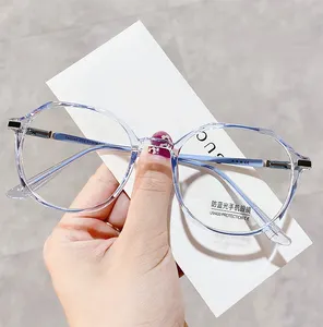 Óculos de miopia óptica tr90, óculos da moda tr90 para miopia, anti-azul, com luz óptica, proteção uv400