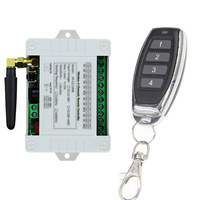 Commutateurs de télécommande DC12V DC24V commutateur sans fil intelligent 4CH électronique relais RF 12V Code d'apprentissage 433mhz