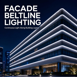 Éclairage mural LED RGBW DMX512 pour façade de bâtiment en aluminium, classé IP65 pour extérieur - Product Image 5