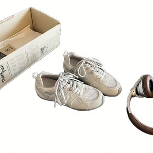 2026 Spring Summer Breathable <b>Mesh</b> Sneakers, <b>Women</b> Silver Racing Design Thick Sole Shoes, Versatile Casual Retro <b>Trainer</b> Shoes - Product Image 6