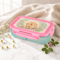 Boîte à lunch en plastique écologique sans micro-ondes avec couvercle Récipient de stockage de repas sains avec conception divisée sans BPA