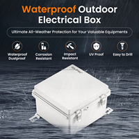 Boîte de jonction en PVC QILIPSU 150x150x90mm, boîtier de commande électrique avec couvercle, panneau sur rail Din IP67 boîtier solaire IoT étanche