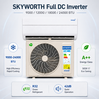 Unit AC Mini Split SKYWORTH 9000 12000 18000 24000 BTU Full DC Triple Inverter Hanya Pendingin R32 SEER 17 220V Rumah Kamar Hotel