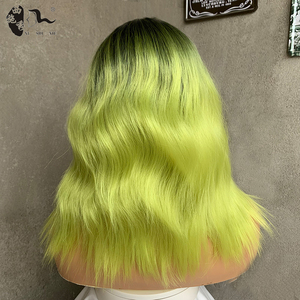 XISHIXIUCruella Devile <strong>Wigs</strong> <strong>Costume</strong> Halloween Cosplay <strong>Wig</strong> Synthetic Short <strong>Hair</strong> Black and Green Bob Wavy <strong>Wig</strong> with Bangs for Women - Product Image 6