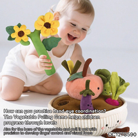 Jouets en peluche de légumes souples pour l'éveil cognitif, le développement, la coordination œil-main, la motricité fine et la pratique manuelle
