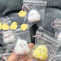 Nouveauté en stock : Porte-clés Taba Squishy, jouet mignon à presser en TPR, mini poussin Kawaii, jouet anti-stress pour enfants