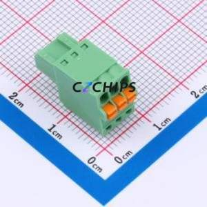 1881338 Plug-in Terminal Block P=2.5mm Connector ( Pitch: 2.5mm )( Color: Green )( Total PIN Count: 3P )( Number of Rows: 1 ) - Product Image 1