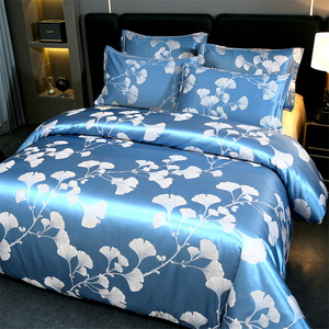 Ensemble de literie de luxe léger, quatre pièces, lit double 1,8 m, housse de couette à motif imprimé, 100 % polyester, laine, textile de maison de luxe - Product Image 3