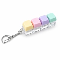 Precio de fábrica: Llavero mecánico LED con tecla de teclado, fidget clicker, juguete antiestrés y de descompresión VK