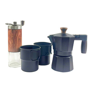 <b>Coffee</b> <b>Gift</b> Set Travel Portable Case With Grinder Moka Pot And Cups For Outdoor Use - Product Image 3