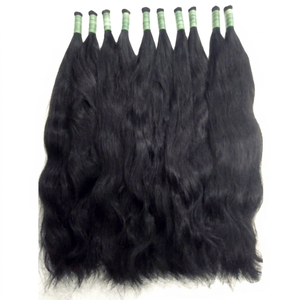 Indonesian Natural Premium Top Grade 100% Virgin Remy Human Hair Extensions Bulk Straight Hair Bundles <b>Tangled</b> Free All Colors - Product Image 1