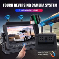 Cámara WiFi inteligente de seguridad de punto ciego de coche de marcha atrás magnética Firecore con monitor de 7 pulgadas cámara de montacargas con monitor