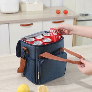 <b>Insulated</b> Durable Reusable <b>Box</b> Men Women-Leakproof Silk Screen Printed <b>Lunch</b> Bag for Work Office Picnic & Beach Promotional Use - Product Image 3