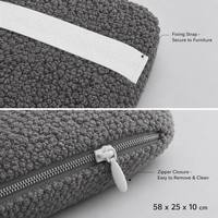 Coussin en mousse à mémoire de forme, coussin demi-cercle pour les jambes, support dorsal, coussin de récupération lente pour les jambes, pour lit, chaise, canapé, appui-tête et coussin de dossier