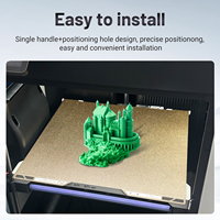 Pelat Cetak PEI Bertekstur Dua Sisi untuk Bambu Lab H2D H2S, Lembaran Baja Pegas 350x320mm untuk Aksesori Printer 3D